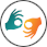 ikona dwóch dłoni pokazujących symbol w języku migowym